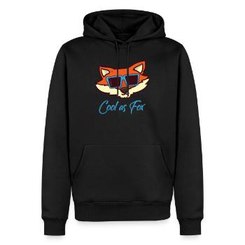 Fuchs Tier Zoo Wildtier Pelz Wildnis Cool Idee - Männer Premium Bio Hoodie - Schwarz - Vorne - Nico (187cm)