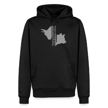 Exchange Boerse Shares Bull Bear - Men’s Premium Organic Hoodie - black - Front - Nico (187cm)