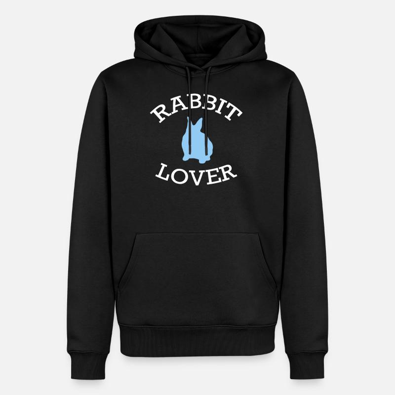 lièvre - Sweat à capuche Premium bio Homme - noir