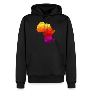 Africa - Men’s Premium Organic Hoodie - black - Front - Nico (187cm)