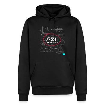 11ème anniversaire Nerd Math Calcul racine - Sweat à capuche Premium bio Homme - noir - Devant - Nico (187cm)