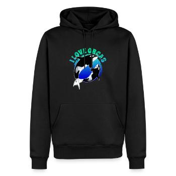 Orca Schwertwal - Männer Premium Bio Hoodie - Schwarz - Vorne - Nico (187cm)