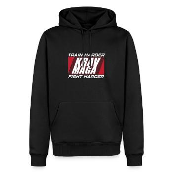Krav Maga - Männer Premium Bio Hoodie - Schwarz - Vorne - Nico (187cm)