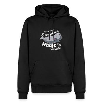 Wal Pottwal Grauwal Geschenk - Männer Premium Bio Hoodie - Schwarz - Vorne - Nico (187cm)