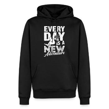 Kit kit kite Kite Kitesurfer Kitesurf Kitesurfer - Sweat à capuche Premium bio Homme - noir - Devant - Nico (187cm)