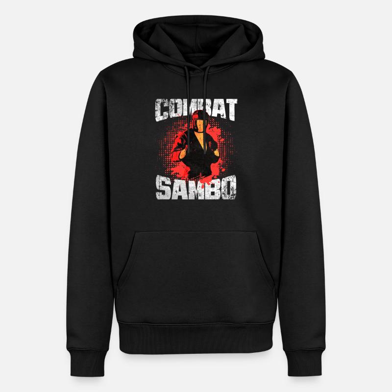 Sambo Kaempfer Geschenk - Männer Premium Bio Hoodie - Schwarz