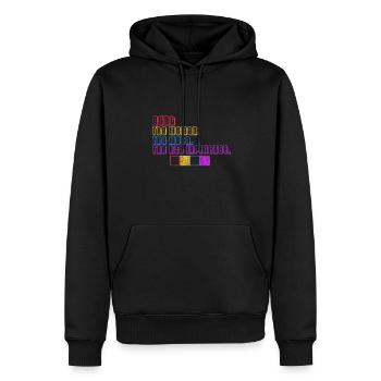 Tante La Femme Le Mythe Le Mauvais Influence - Sweat à capuche Premium bio Homme - noir - Devant - Nico (187cm)