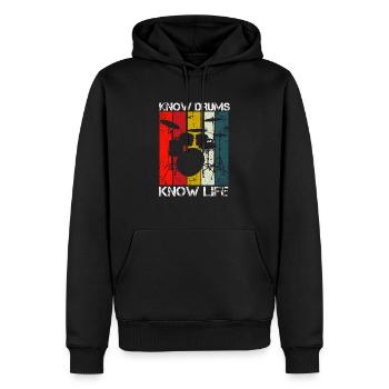 Schlagzeug Schlagzeuger Festival - Männer Premium Bio Hoodie - Schwarz - Vorne - Nico (187cm)