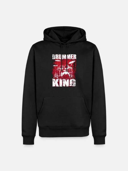 Batterie batterie batteur - Sweat à capuche Premium bio Homme - noir