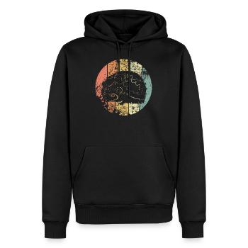 Igel - Männer Premium Bio Hoodie - Schwarz - Vorne - Nico (187cm)