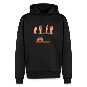 Stein Schere Papier Kreissäge Schreiner - Männer Premium Bio Hoodie - Schwarz - Vorne - Nico (187cm)