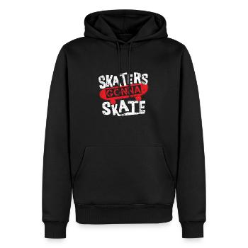 Skateboard - Männer Premium Bio Hoodie - Schwarz - Vorne - Nico (187cm)
