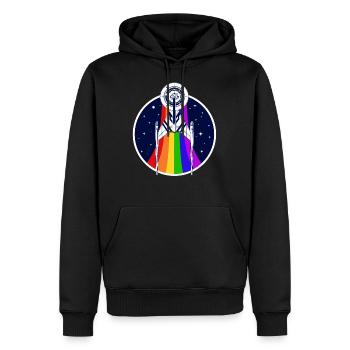 Star Trek Discovery Gay Pride Regenbogen Emblem - Männer Premium Bio Hoodie - Schwarz - Vorne - Nico (187cm)