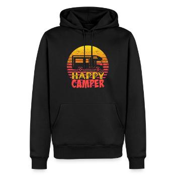 Caravan Camping Adventure Retro Travel Gift - Sweat à capuche Premium bio Homme - noir - Devant - Nico (187cm)