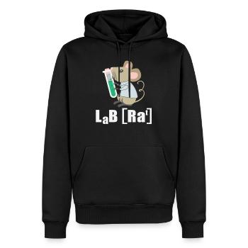 Labor Ratte Lustige Wissenschaft Lehrer Geschenk - Männer Premium Bio Hoodie - Schwarz - Vorne - Nico (187cm)