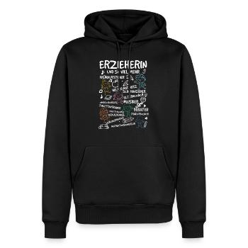 ERZIEHERIN - Kindergarten Kita Geschenkidee - Männer Premium Bio Hoodie - Schwarz - Vorne - Nico (187cm)