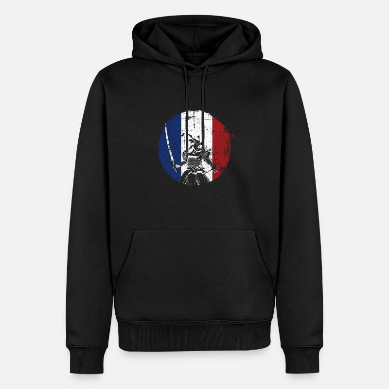 Samurai Frankreich Krieger - Männer Premium Bio Hoodie - Schwarz