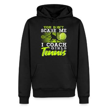 Tennis Coach Gift - Männer Premium Bio Hoodie - Schwarz - Vorne - Nico (187cm)