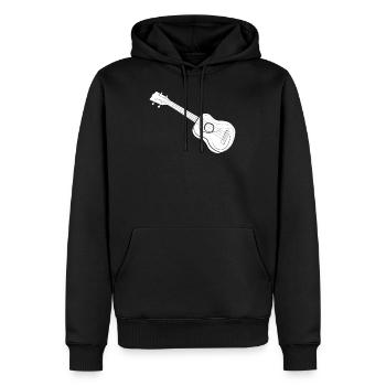 Ukulele - Sweat à capuche Premium bio Homme - noir - Devant - Nico (187cm)