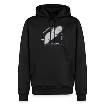 Hippotenuse Drôle de professeur de mathématiques Cadeau - Sweat à capuche Premium bio Homme - noir - Devant - Nico (187cm)