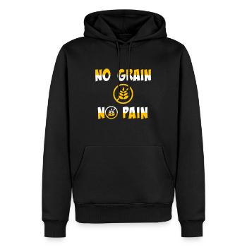 No Grain No Pain Gluten Free Gift - Männer Premium Bio Hoodie - Schwarz - Vorne - Nico (187cm)