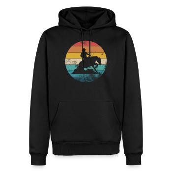 Sliding Stop Westernreiten Reining Geschenk - Männer Premium Bio Hoodie - Schwarz - Vorne - Nico (187cm)