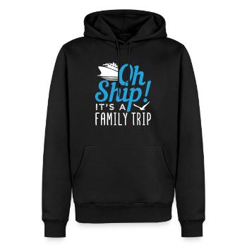 Boat Ship It's A Family Trip Cruiser Gift - Men’s Premium Organic Hoodie - black - Front - Nico (187cm)
