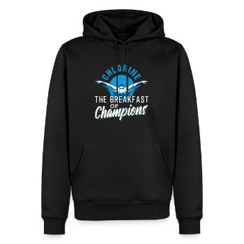 Nager natation amateur de sport - Sweat à capuche Premium bio Homme - noir - Devant - Nico (187cm)