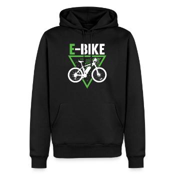 E bike Ebike E-bike - Männer Premium Bio Hoodie - Schwarz - Vorne - Nico (187cm)