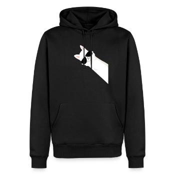 Tolles Lama Alpaka Shirt für Männer, Frauen,Kinder - Männer Premium Bio Hoodie - Schwarz - Vorne - Nico (187cm)