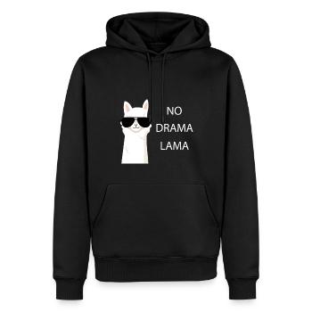 Tolles lustiges Lama Alpaka Shirt No Drama Lama - Männer Premium Bio Hoodie - Schwarz - Vorne - Nico (187cm)