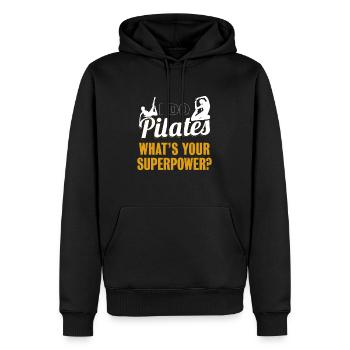 i Pilates Funny Pilates Exercise Workout Gift - Sweat à capuche Premium bio Homme - noir - Devant - Nico (187cm)