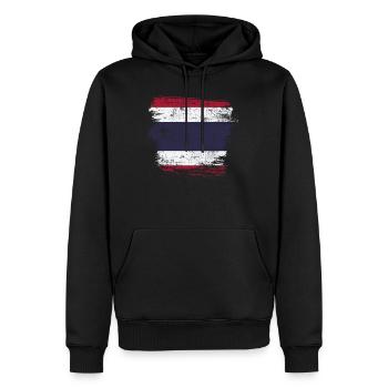 Thailand - Männer Premium Bio Hoodie - Schwarz - Vorne - Nico (187cm)