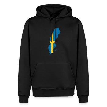 Schweden Flagge Land - Männer Premium Bio Hoodie - Schwarz - Vorne - Nico (187cm)