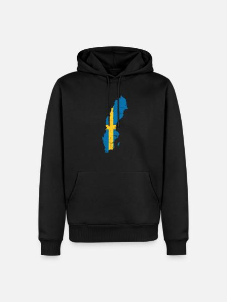 Schweden Flagge Land - Männer Premium Bio Hoodie - Schwarz