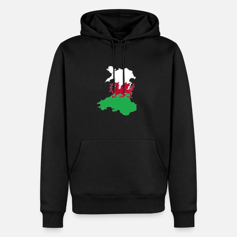 Pays de Galles - Sweat à capuche Premium bio Homme - noir