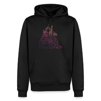 Buddha Yoga Mantra Buddhist Tao Zen Geschenk - Männer Premium Bio Hoodie - Schwarz - Vorne - Nico (187cm)