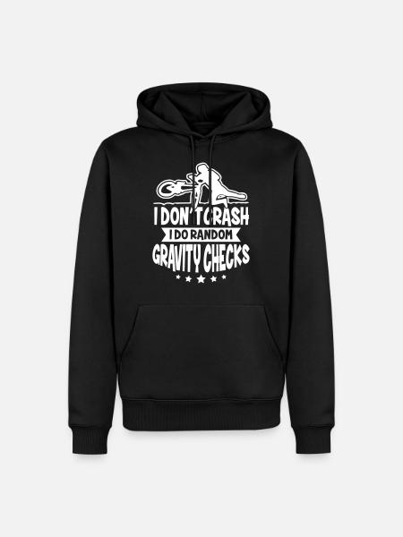 MTB Biker Dont Crash Do Gravity - Herre Premium økologisk hoodie - sort