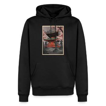 Japonais Bonsai Fleurs De Cerisier Anime Cadeau Japonais - Sweat à capuche Premium bio Homme - noir - Devant - Nico (187cm)