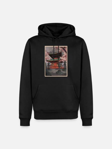 Japan Cherry Blossom Bonsai Anime Japanese Gift - Herre Premium økologisk hoodie - sort