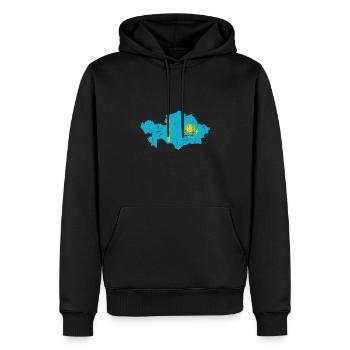 Kasachstan Land Asien - Männer Premium Bio Hoodie - Schwarz - Vorne - Nico (187cm)