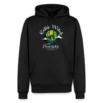 Cadeau des paroles de sorcière celtique Sorcière Walpurgis - Sweat à capuche Premium bio Homme - noir - Devant - Nico (187cm)