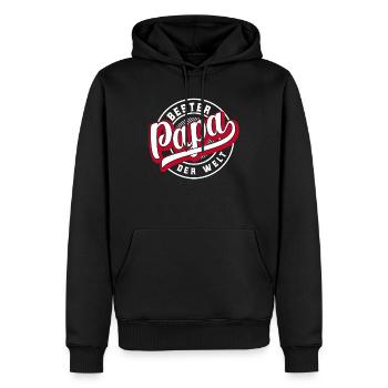 Bester Papa der Welt - Männer Premium Bio Hoodie - Schwarz - Vorne - Nico (187cm)