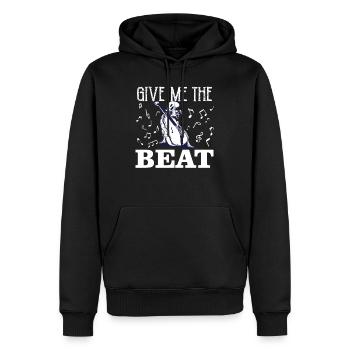 Kontrabass - Double Bass - Kontrabassist - Beat - Männer Premium Bio Hoodie - Schwarz - Vorne - Nico (187cm)
