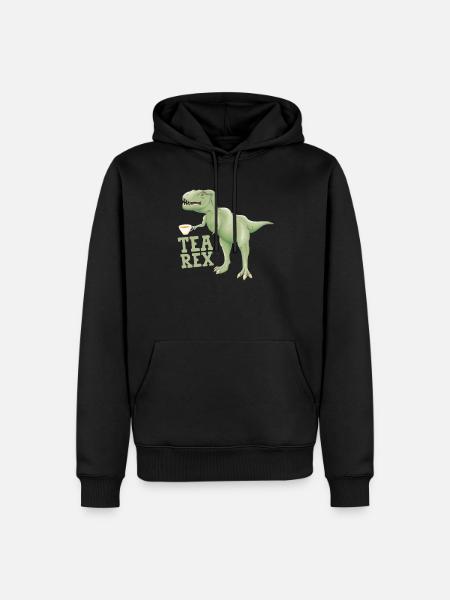 Thé Rex - Sweat à capuche Premium bio Homme - noir