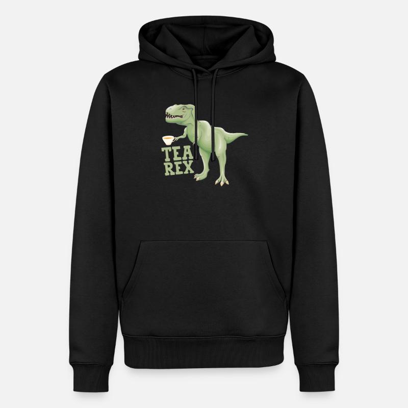 Thé Rex - Sweat à capuche Premium bio Homme - noir