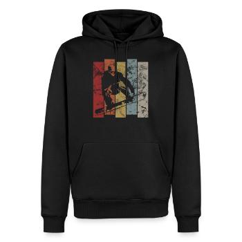 Snowboard Winterurlaub Apres Ski Geschenk - Männer Premium Bio Hoodie - Schwarz - Vorne - Nico (187cm)