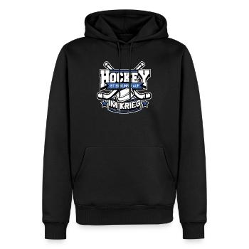 Eishockey Hockeyspieler Hockey Geschenk - Männer Premium Bio Hoodie - Schwarz - Vorne - Nico (187cm)