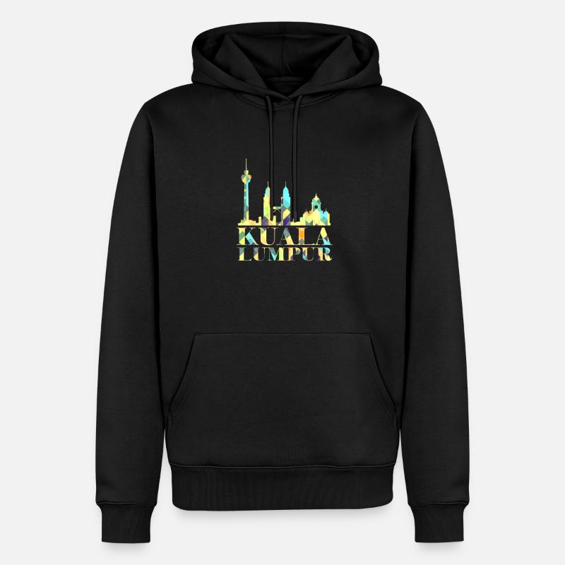 Kuala Lumpur Malaysia Gift - Sweat à capuche Premium bio Homme - noir