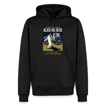 Fortschritt Traktor Landwirt Traktor Dorf Geschenk - Männer Premium Bio Hoodie - Schwarz - Vorne - Nico (187cm)